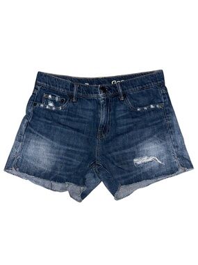 GAP 1969 Women's Girlfriend Mid Shorts Size 25r Distressed, Summer, Beach, 90s